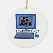 PC Game Junkie Keramisch Ornament (Voorkant)