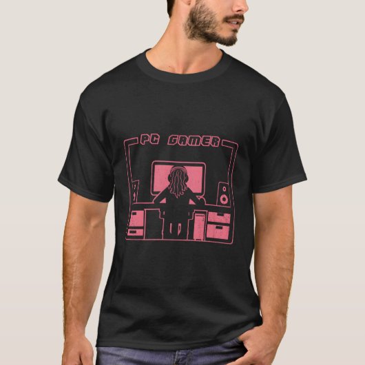 PC Gamer Girl T-shirt (Voorkant)