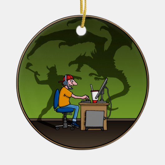 PC Gamer Keramisch Ornament (Voorkant)