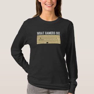 PC-gamer WASD-meme Wat gamers zien Videogames T-shirt