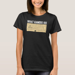 PC Gamer WASD-thema Wat gamers zien videogames T-shirt