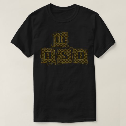 PC Gaming WASD FPS-gamer T-shirt (Design voorkant)