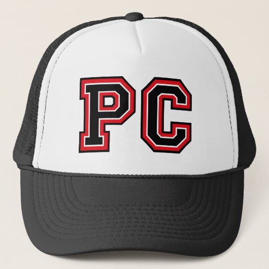 "PC" Monogram Petelhoed Trucker Pet (Voorkant)