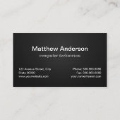 PC Motherboard van computerreparateur - foto Visitekaartje (Achterkant)