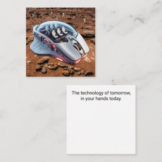PC Mouse-ruimtevaartuig: Scroll op Mars - Missie 0 Vierkante Visitekaartje (Voorkant / Achterkant)