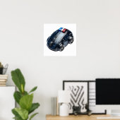 Pc-muis-auto: politievoertuig poster (Thuiskantoor)