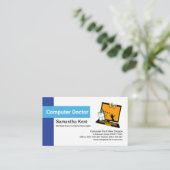 PC-reparaties met computermuis bevestigen Visitekaartje (Staand voorkant)