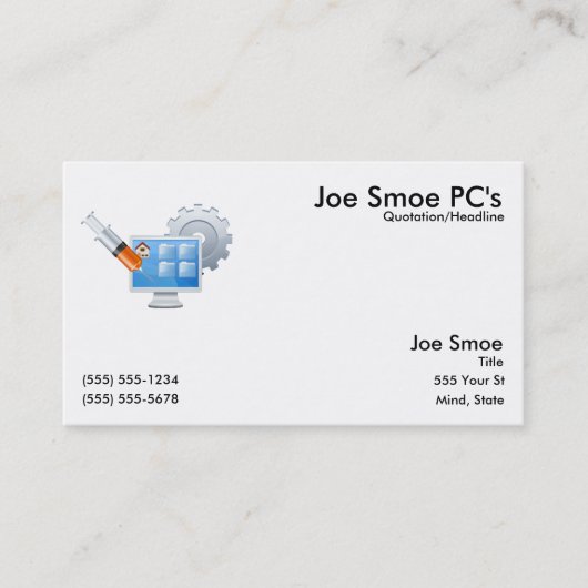 PC Shot Visitekaartje (Voorkant)