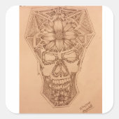 PC-SKuLL Vierkante Sticker (Voorkant)