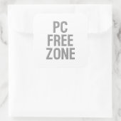 Pc-sticker met vrije zone vierkante sticker (Tas)