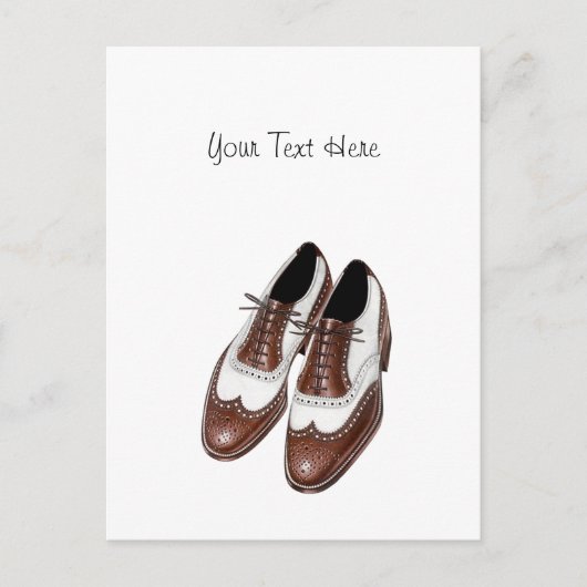 PC van de Schoenen van Wingtip Oxford van de Era Briefkaart (Voorkant)