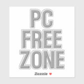 PC Vrije Zone contour sticker (Vel)