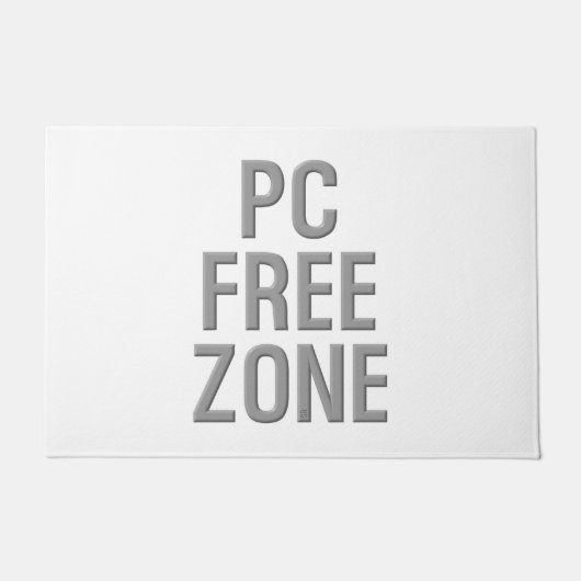 PC Vrije Zone witte deurmat (Voorkant)