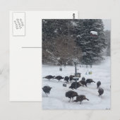 PC winter party het bijeenkomen krijgen-samen verg Briefkaart (Voorkant / Achterkant)