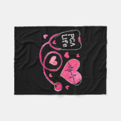 Pca Life Valentine Heart Stethoscope Fleece Deken (Voorkant (Horizontaal))