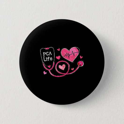 Pca Life Valentine Heart Stethoscope  Ronde Button 5,7 Cm (Voorkant)