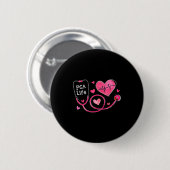 Pca Life Valentine Heart Stethoscope  Ronde Button 5,7 Cm (Voorkant /achterkant)
