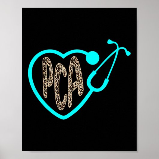 PCA Patiëntenzorg Instant Heart Leopard Nurse Week Poster (Voorkant)