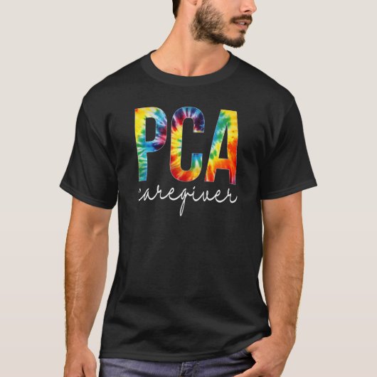 Pca Zorgverlener Goedkeuring Dag Tie Dye voor vrou T-shirt (Voorkant)
