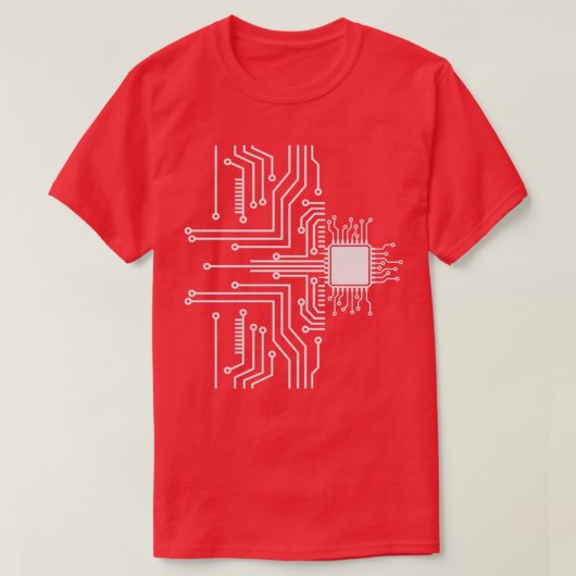 PCB Board Traces Computer Scientist Programmer T-shirt (Design voorkant)