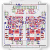 PCB Printed Circuit Board Leiterplatine Sticker (Voorkant)