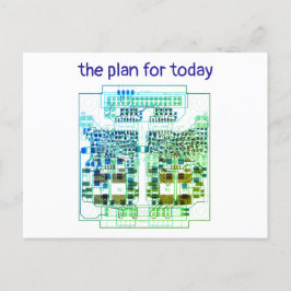 PCB Printed Circuit Board Platinen-Karte mit Plan Briefkaart