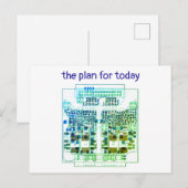 PCB Printed Circuit Board Platinen-Karte mit Plan Briefkaart (Voorkant / Achterkant)