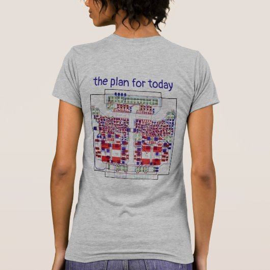PCB Printed Circuit Board Platinen-Shirt mit Plan  T-shirt (Achterkant)