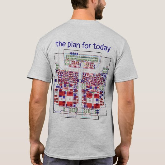 PCB Printed Circuit Board Platinen-Shirt mit Plan T-shirt (Achterkant)