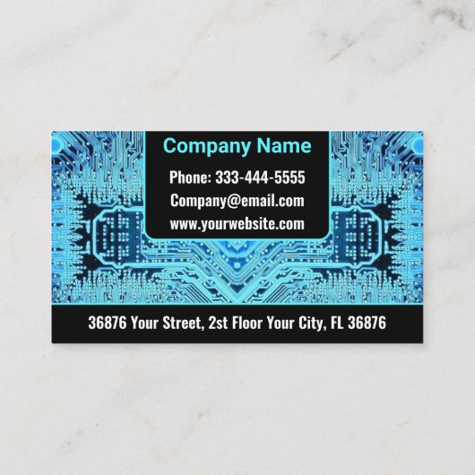 (PCB) printplaat (elektronische computer) Visitekaartje (Achterkant)