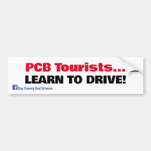 PCB Toeristen - Leren rijden Bumpersticker