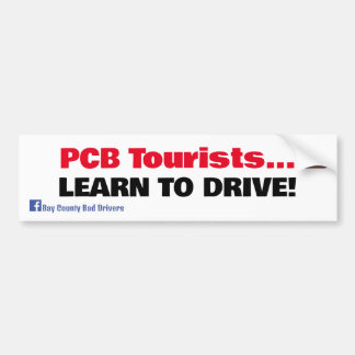 PCB Toeristen - Leren rijden Bumpersticker