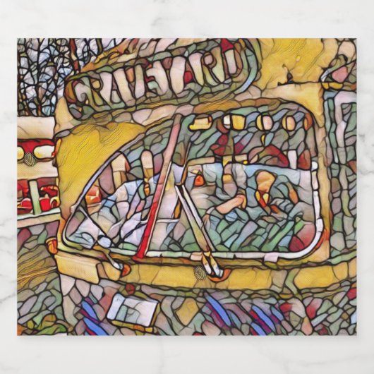 PCC Graveyard Stain Glass Sparkling Wine Btl Label Sparkling Wijnetiket (Enkel label)