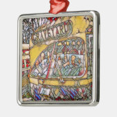 PCC Graveyard Stain Glass Square Ceramic Ornament (Links)