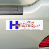 PCGW-Bumpersticker #HillaryAnyQuesHillary Bumpersticker (Op auto)
