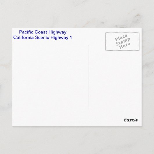 PCH California Briefkaart (Achterkant)