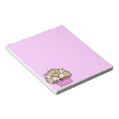PCH CUTE CARTOON PASTEL PINK HEDGEHOG CUPCAKE HAPP NOTITIEBLOK (Schuin)