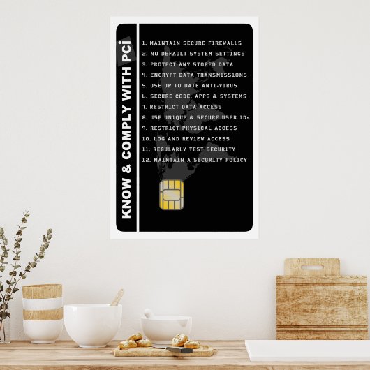 PCI Security Awareness Poster (Keuken)