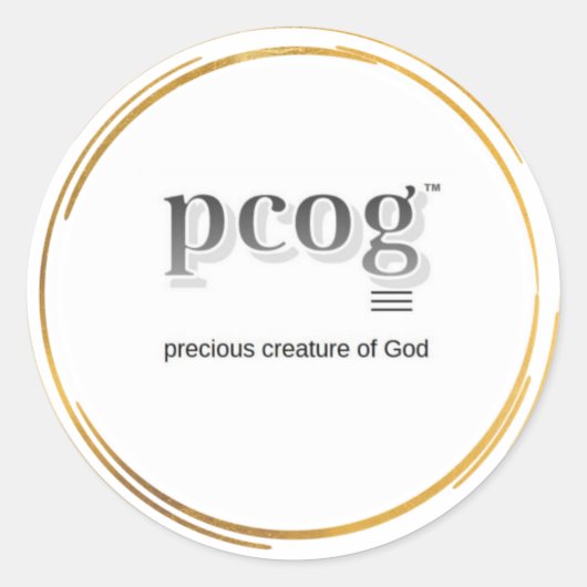 pcog WHISPY GOLD CIRCLES stickers no scripture (Voorkant)