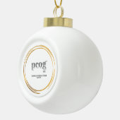 pcog WHISPY GOLD CIRCLES with phrase & scripture Keramische Bal Ornament (Rechts)