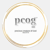 pcog, words & scriptureGOLD WHISPY CIRCLES sticker (Voorkant)