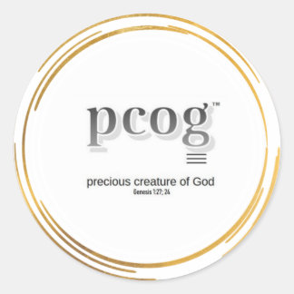 pcog, words & scriptureGOLD WHISPY CIRCLES sticker