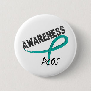 PCOS Awareness 3 Ronde Button 5,7 Cm