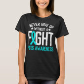 PCOS Awareness a Fight Ovariate Syndrome Survivor T-shirt (Voorkant)