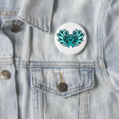PCOS Awareness Heart Wings.png Ronde Button 5,7 Cm (In situ)
