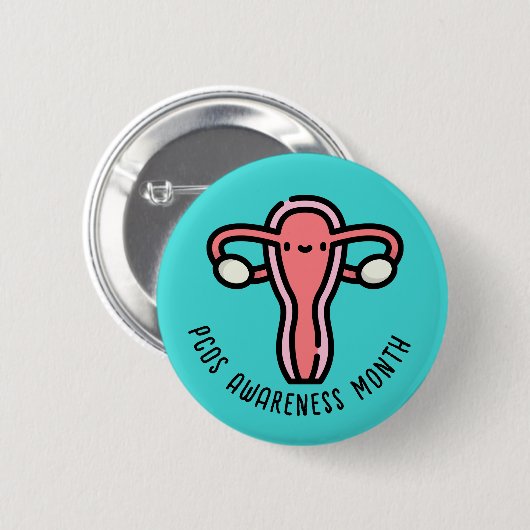 PCOS Awareness Month Ronde Button 5,7 Cm (Voorkant /achterkant)