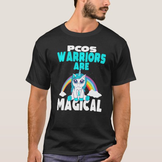 PCOS Awareness Ovarium Warriors are Magical T-shirt (Voorkant)