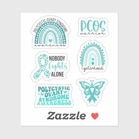 PCOS Awareness Polycystic Ovarium Syndroeness Sticker (Vel)