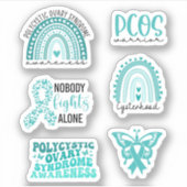 PCOS Awareness Polycystic Ovarium Syndroeness Sticker (Voorkant)