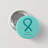 PCOS Awareness Ribbon Custom Art Pin Ronde Button 3,2 Cm (Voorkant /achterkant)